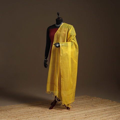 Plain cotton kota doria dupatta 16 - handcrafted