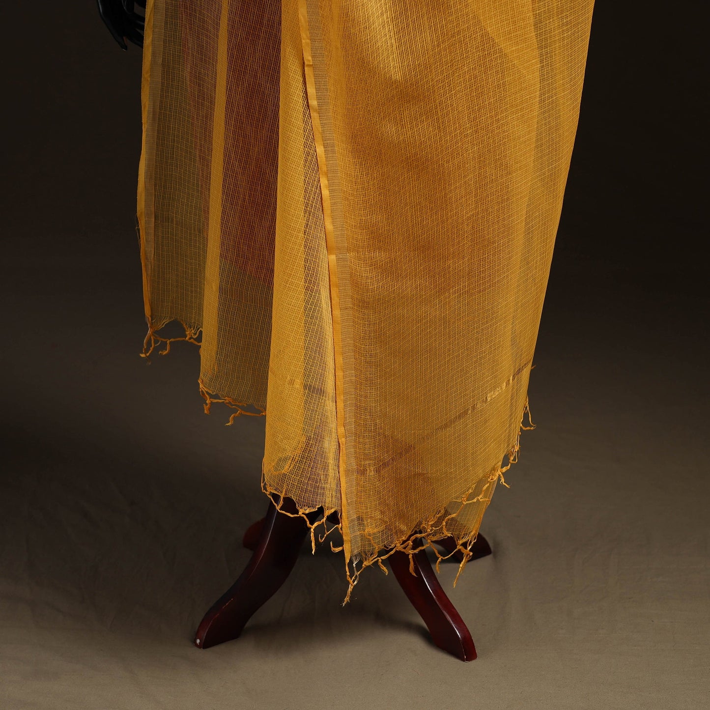 Plain cotton kota doria dupatta 21 - handcrafted