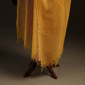 Plain cotton kota doria dupatta 21 - handcrafted
