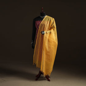 Plain cotton kota doria dupatta 21 - handcrafted