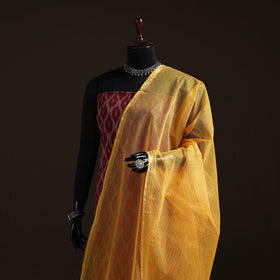 Plain cotton kota doria dupatta 21 - handcrafted