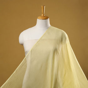 Yellow Plain Cotton Kota Doria Fabric 