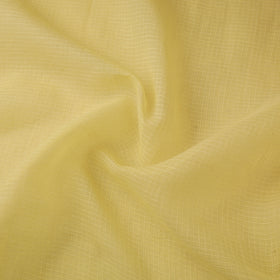 Yellow Plain Cotton Kota Doria Fabric 