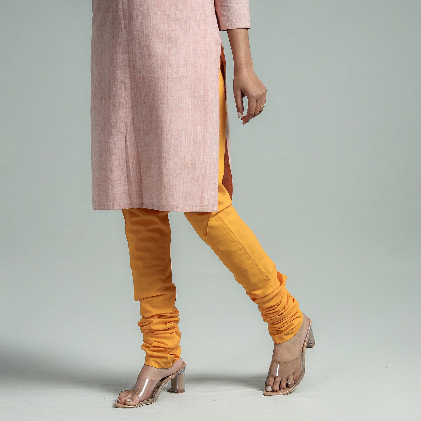 Buy Plain Dyed Cotton Ankle Length Churidar Online at iTokri.com