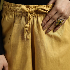 Yellow - plain flex cotton elasticated harem pant 19