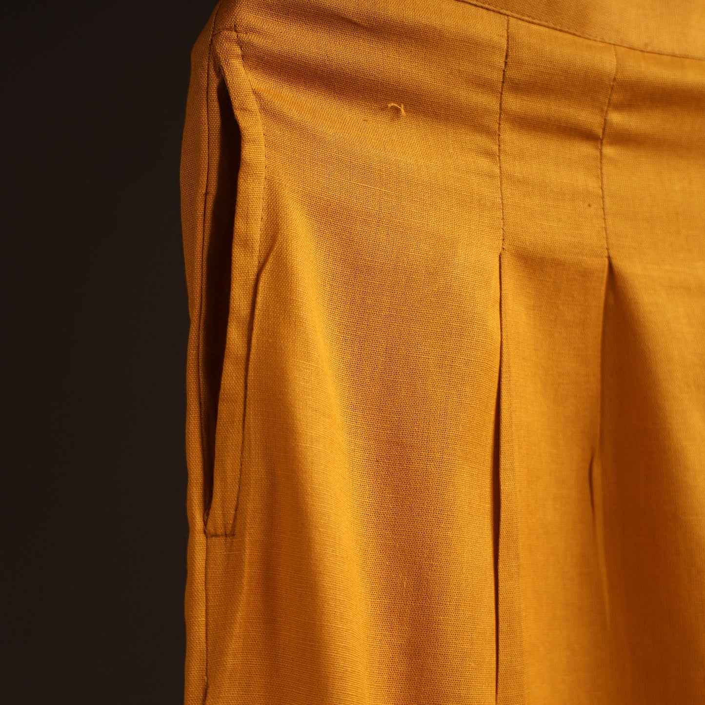 Yellow - plain flex cotton elasticated palazzo 08