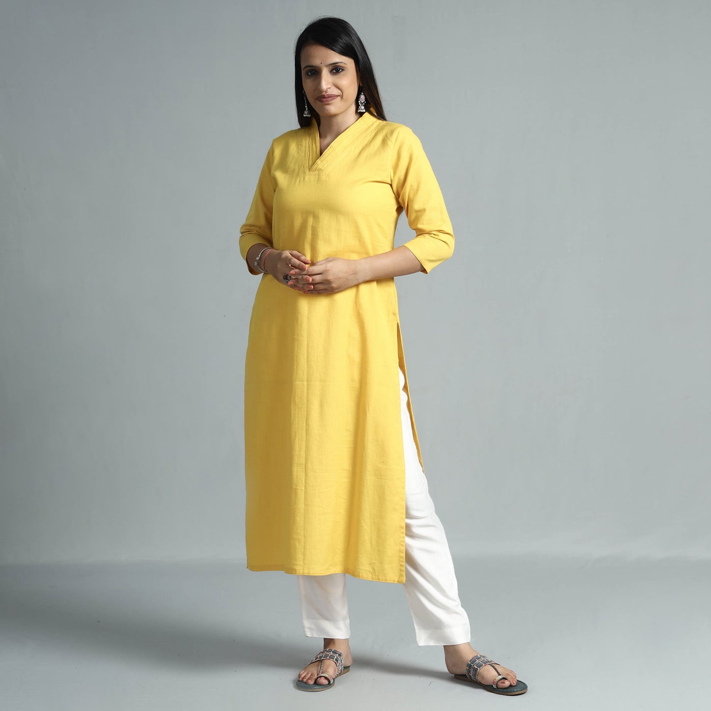 Buy Plain Flex Cotton Kurta for Women
