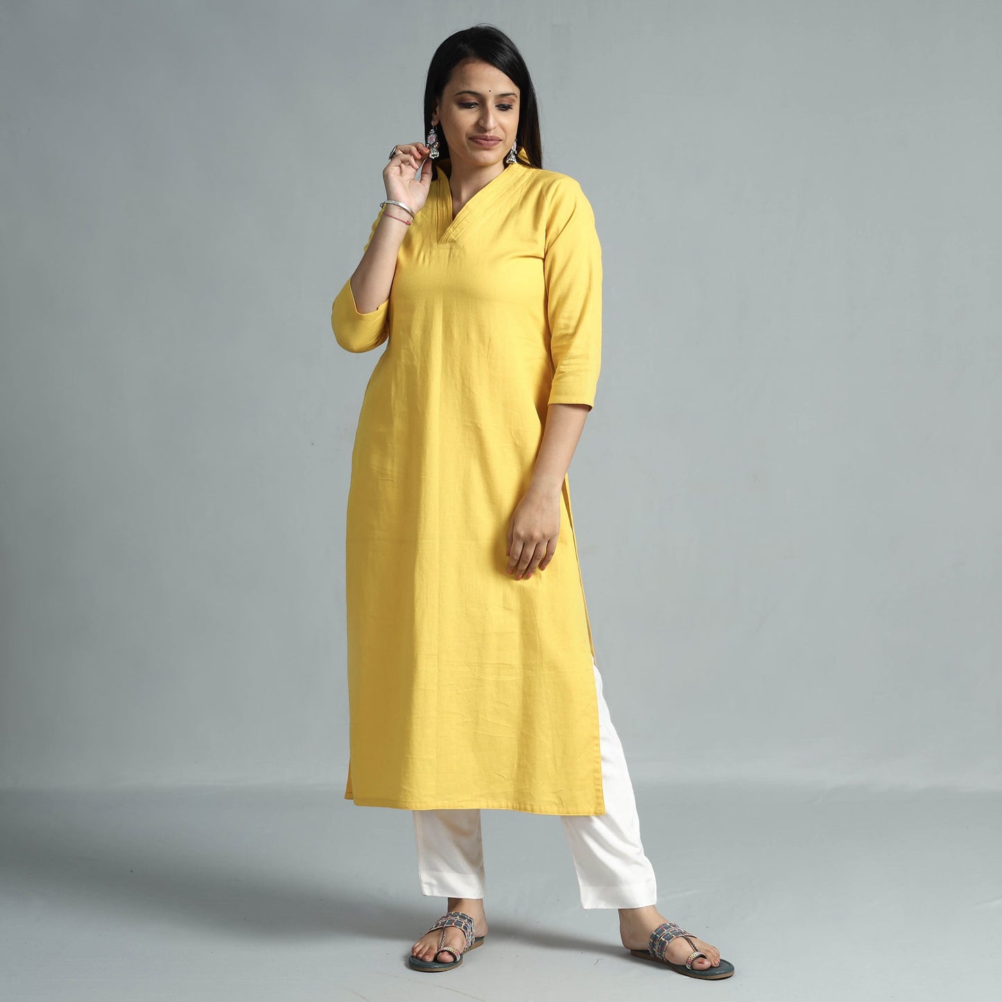 Buy Plain Flex Cotton Kurta for Women