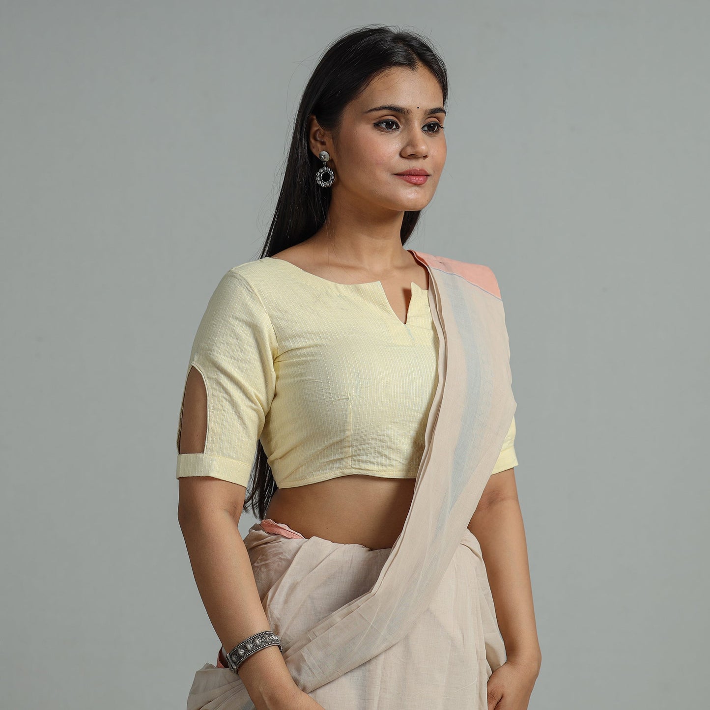 Buy Plain Running Stitch Cotton Blouse 36 
