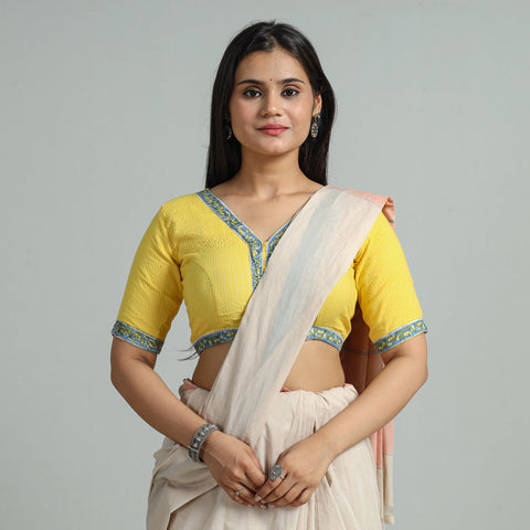 Buy Plain Running Stitch Cotton Blouse 37 Online at iTokri.com