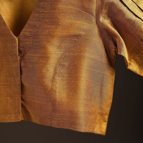 Plain slub silk readymade blouse 14 - handcrafted