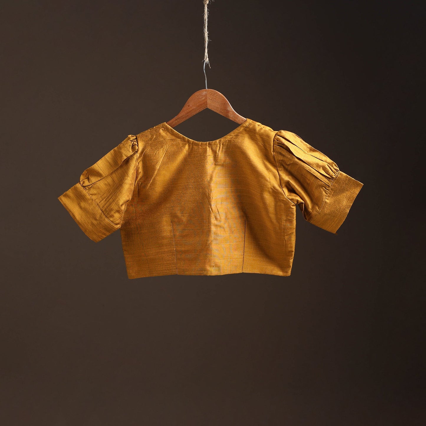 Plain slub silk readymade blouse 14 - handcrafted