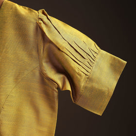 Plain slub silk readymade blouse 15 - handcrafted