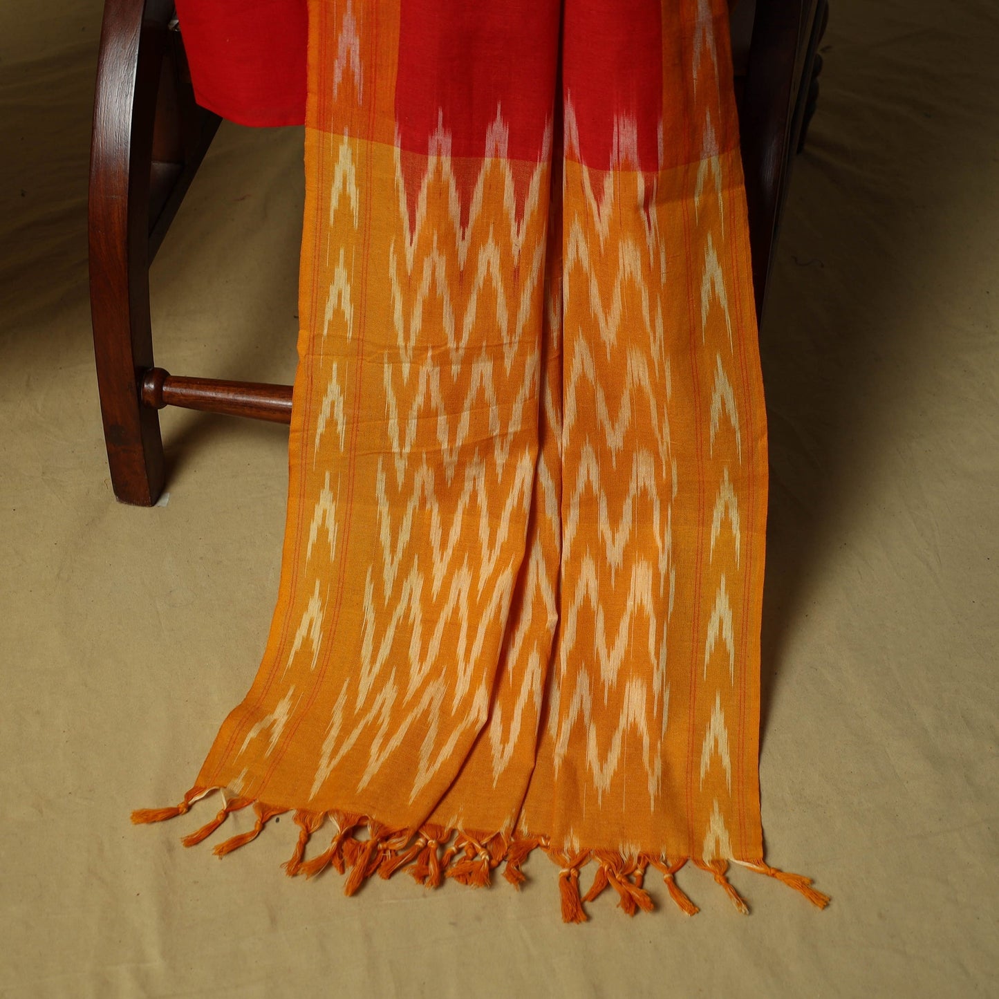 Pochampally ikat 3pc cotton unstitched dress material 44