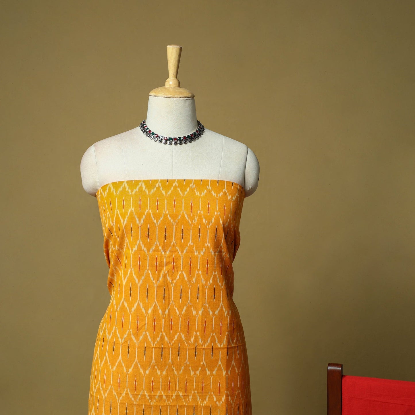 Pochampally ikat 3pc cotton unstitched dress material 46