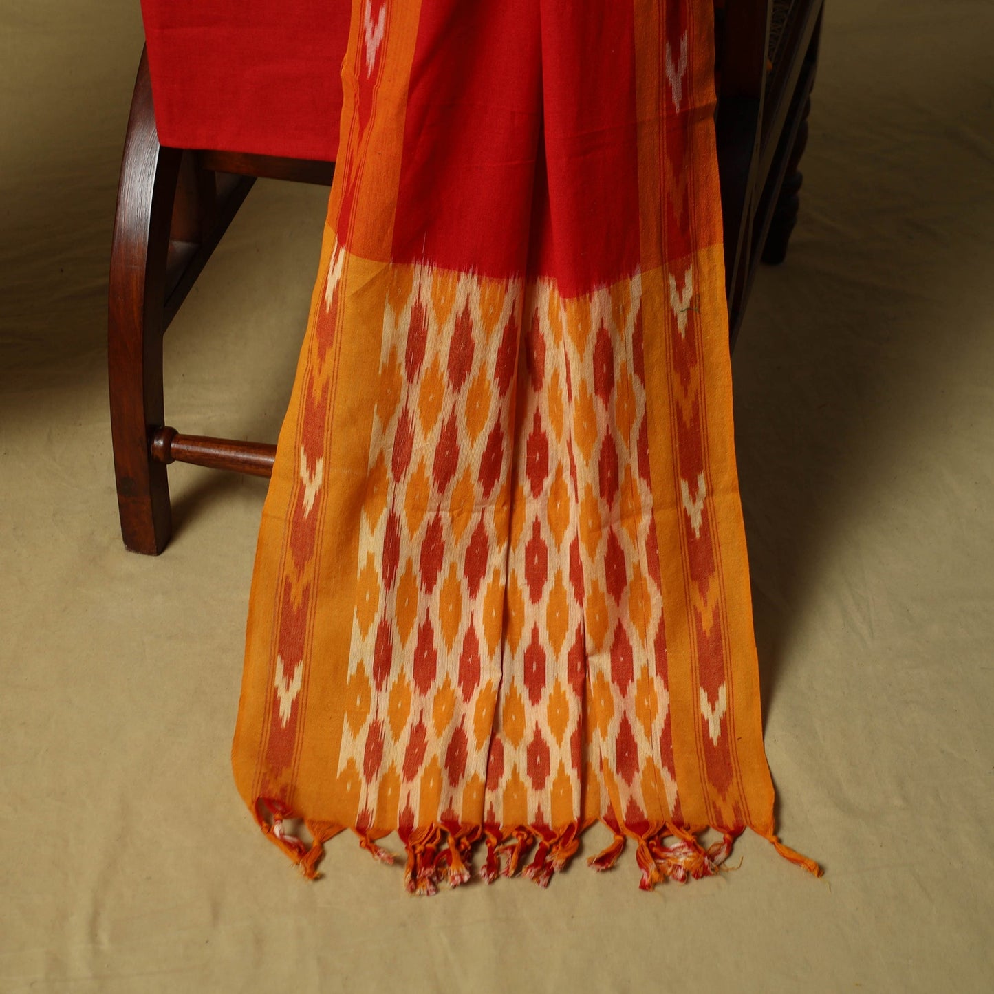 Pochampally ikat 3pc cotton unstitched dress material 50