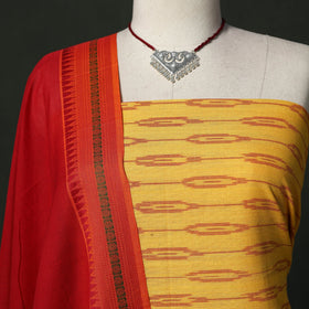 Pochampally ikat cotton 2pc unstitched dress material