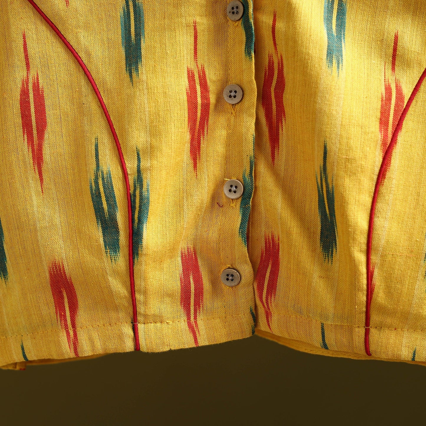 Pochampally ikat cotton readymade blouse 03 - handcrafted