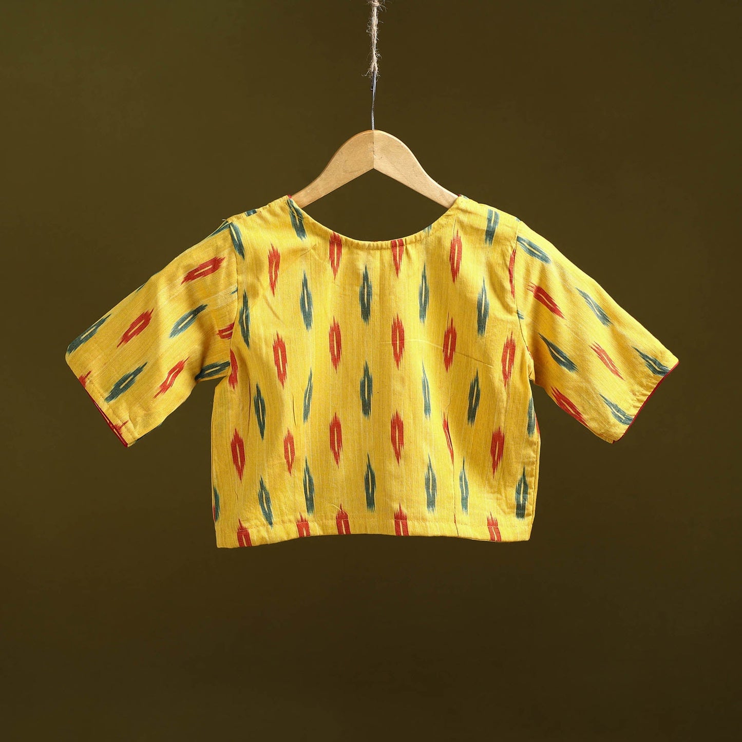 Pochampally ikat cotton readymade blouse 03 - handcrafted