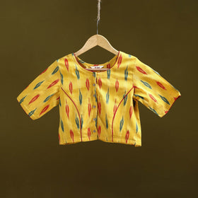Pochampally ikat cotton readymade blouse 03 - handcrafted