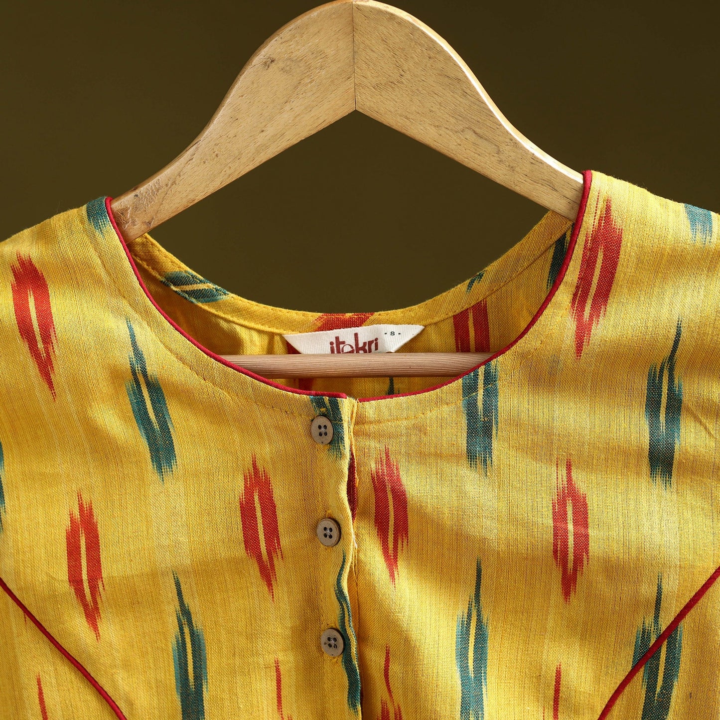 Pochampally ikat cotton readymade blouse 03 - handcrafted