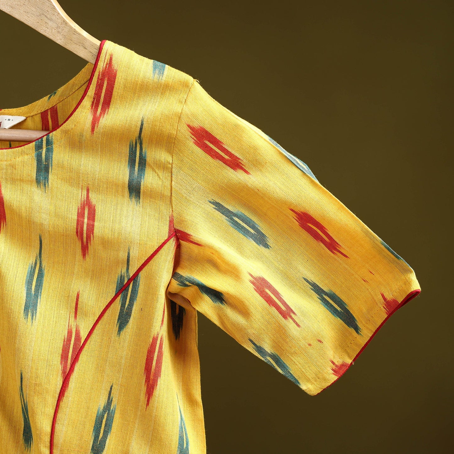 Pochampally ikat cotton readymade blouse 03 - handcrafted