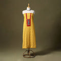 Yellow - pochampally ikat cotton unstitched kurta material