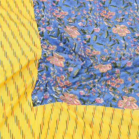 Pochampally Ikat with Sanganeri Patch Cotton Bedsheet Set