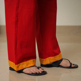  Pochampally Ikat Weave Cotton Kurta with Palazzo & Dupatta Set 01 