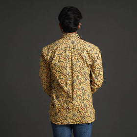 Buy Premium Pedana Kalamkari Block Printed Cotton Men Full Sleeve Shirt Online at iTokri.com