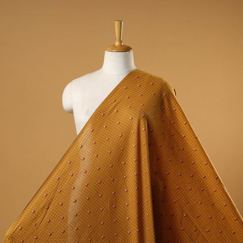 Yellow - prewashed cotton jacquard fabric 01 - handcrafted