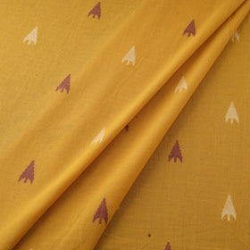 Yellow Prewashed Cotton Jacquard Fabric