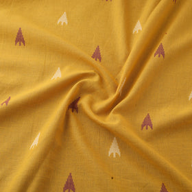 Yellow Prewashed Cotton Jacquard Fabric