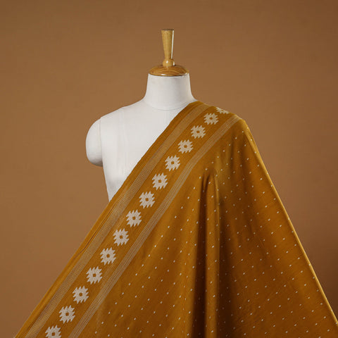 Yellow - prewashed cotton jacquard fabric 05 - handcrafted