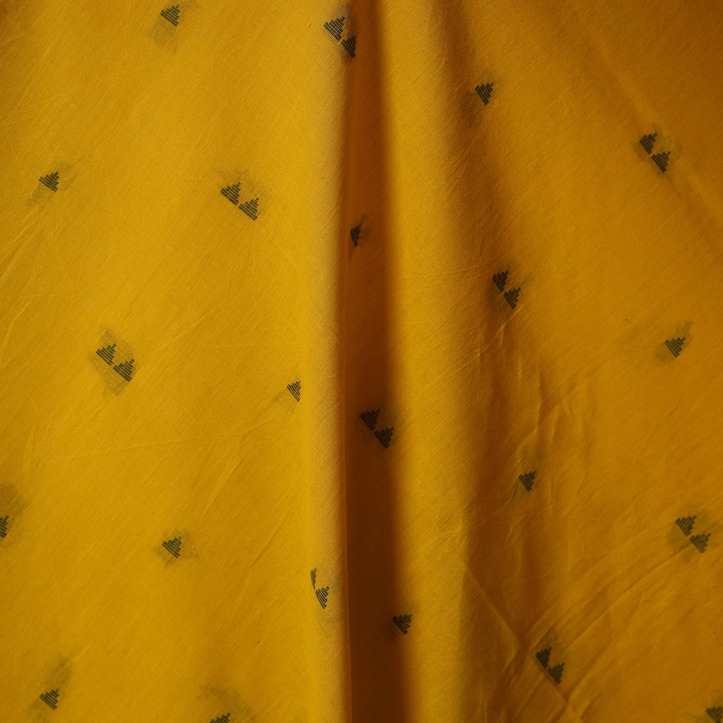 Yellow - prewashed cotton jacquard fabric 06 - handcrafted