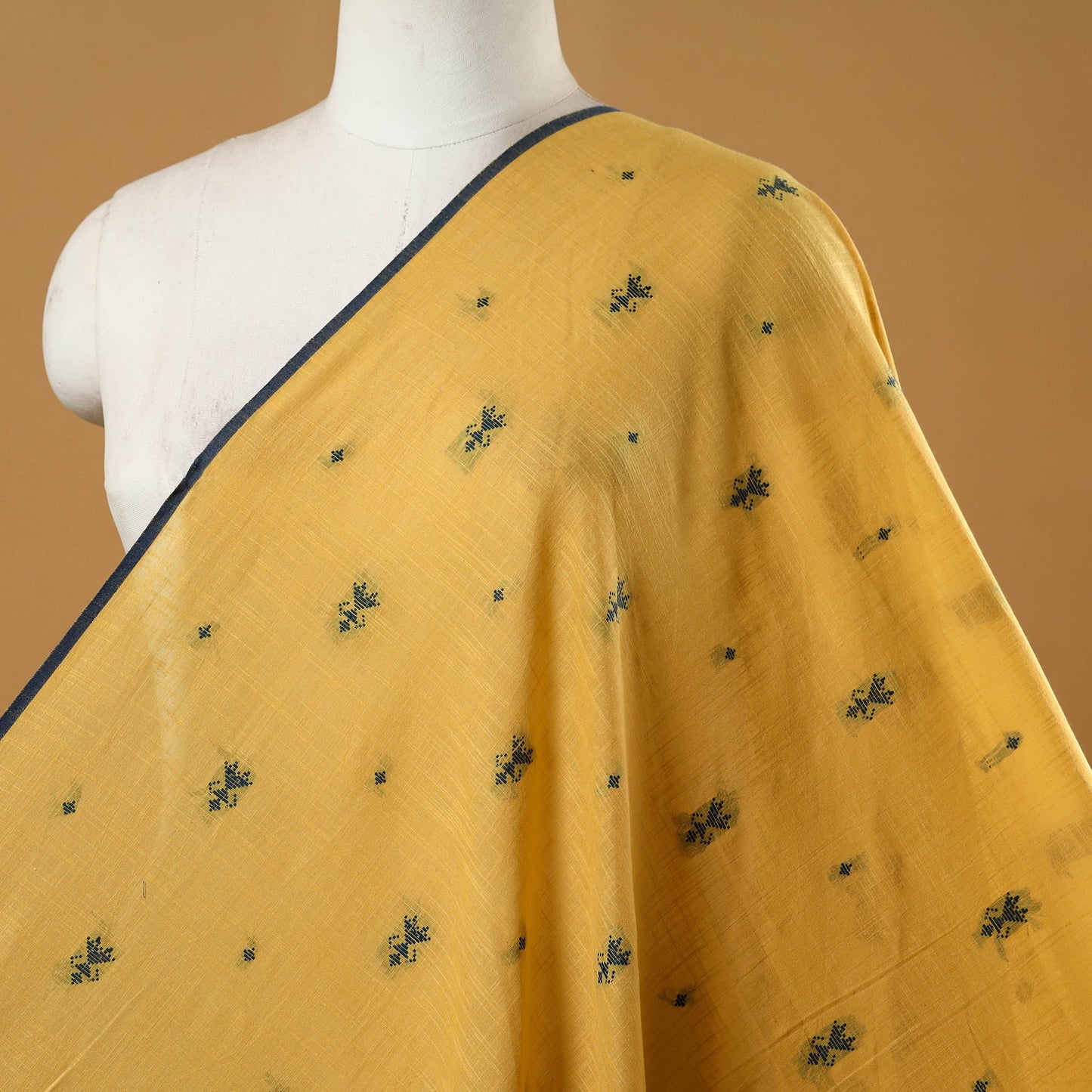 Yellow - prewashed cotton jacquard fabric 07 - handcrafted