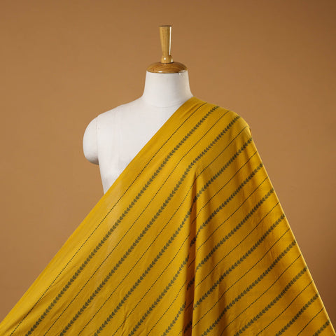 Yellow - prewashed cotton jacquard fabric 09 - handcrafted