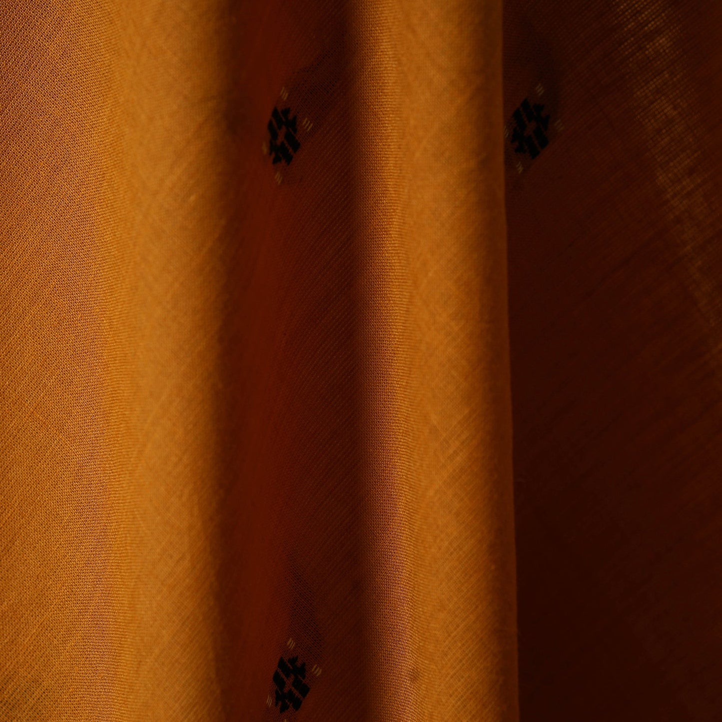 Yellow - prewashed cotton jacquard fabric 10 - handcrafted