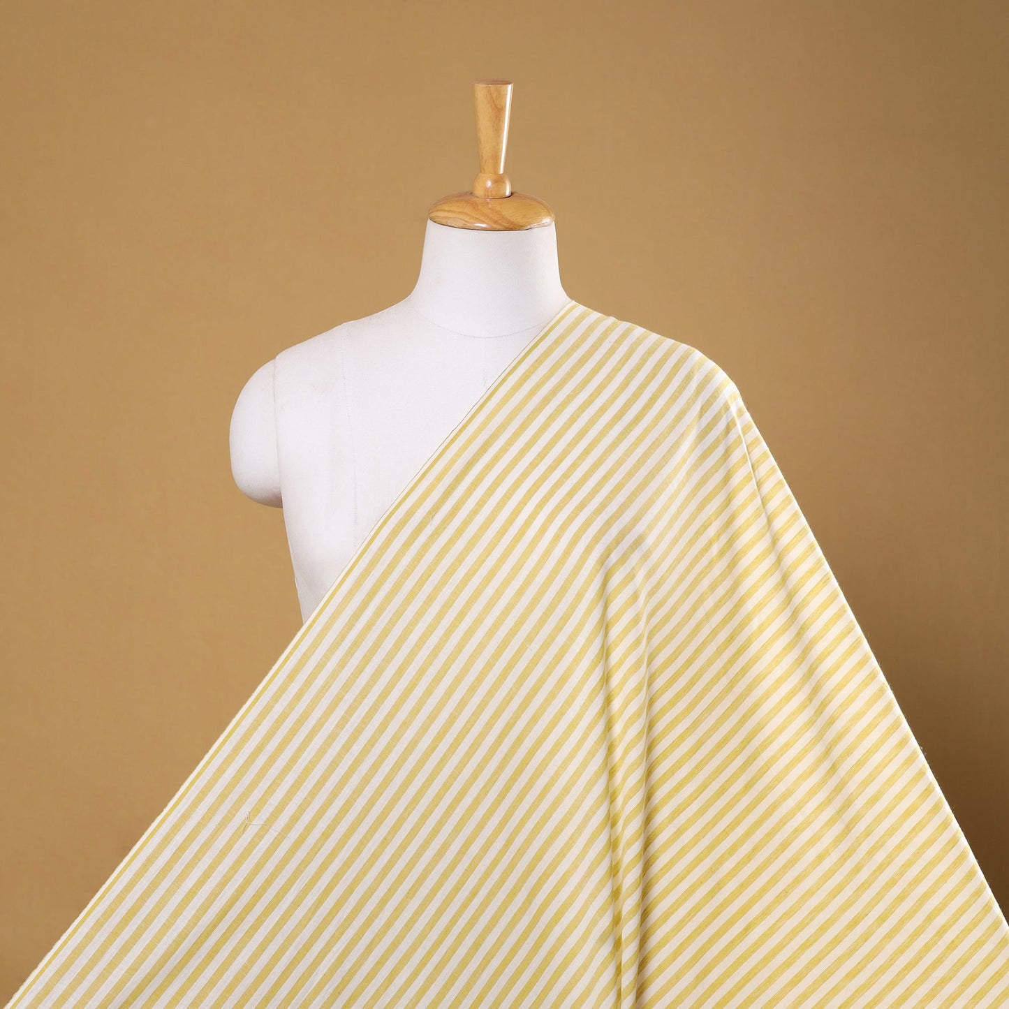 Yellow Prewashed Cotton Jacquard Fabric