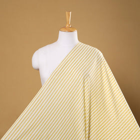 Yellow Prewashed Cotton Jacquard Fabric