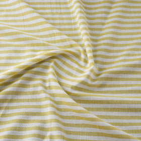 Yellow Prewashed Cotton Jacquard Fabric