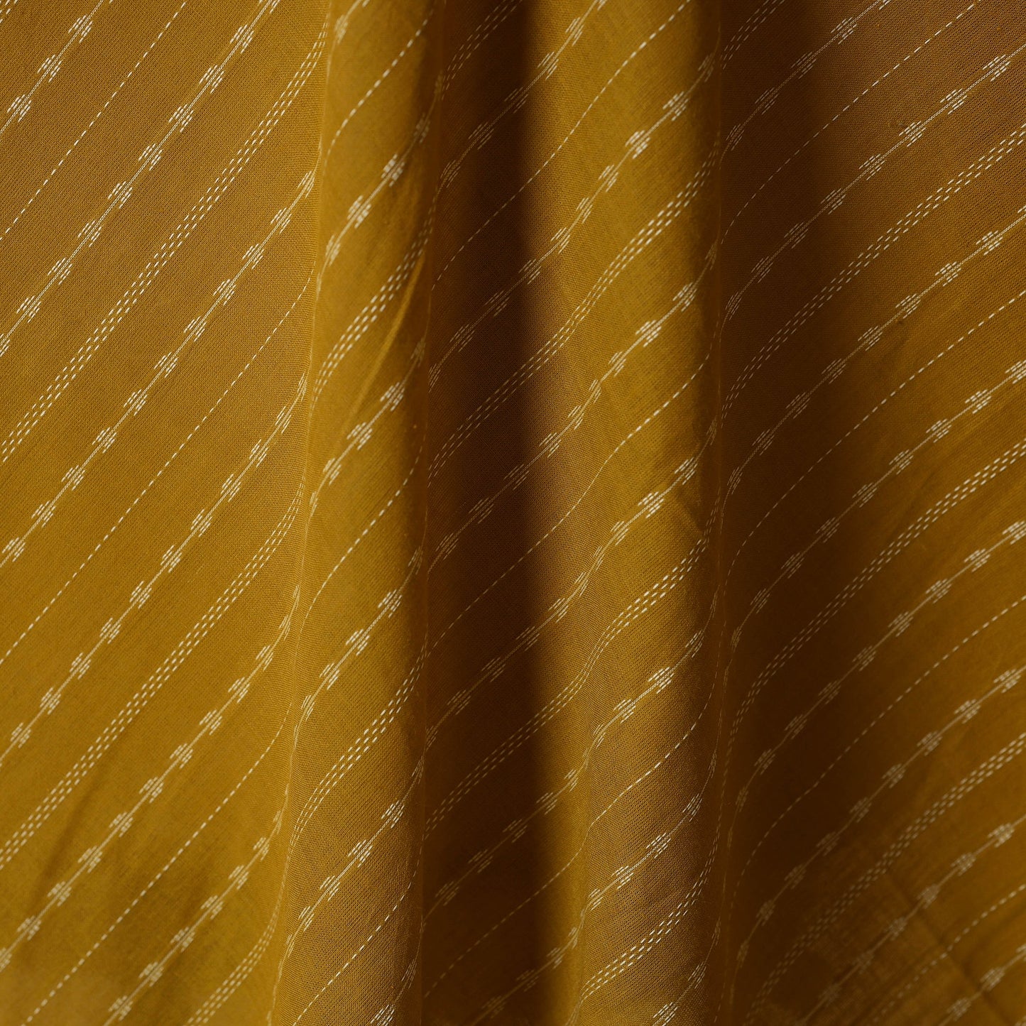 Yellow - prewashed cotton jacquard fabric 14 - handcrafted