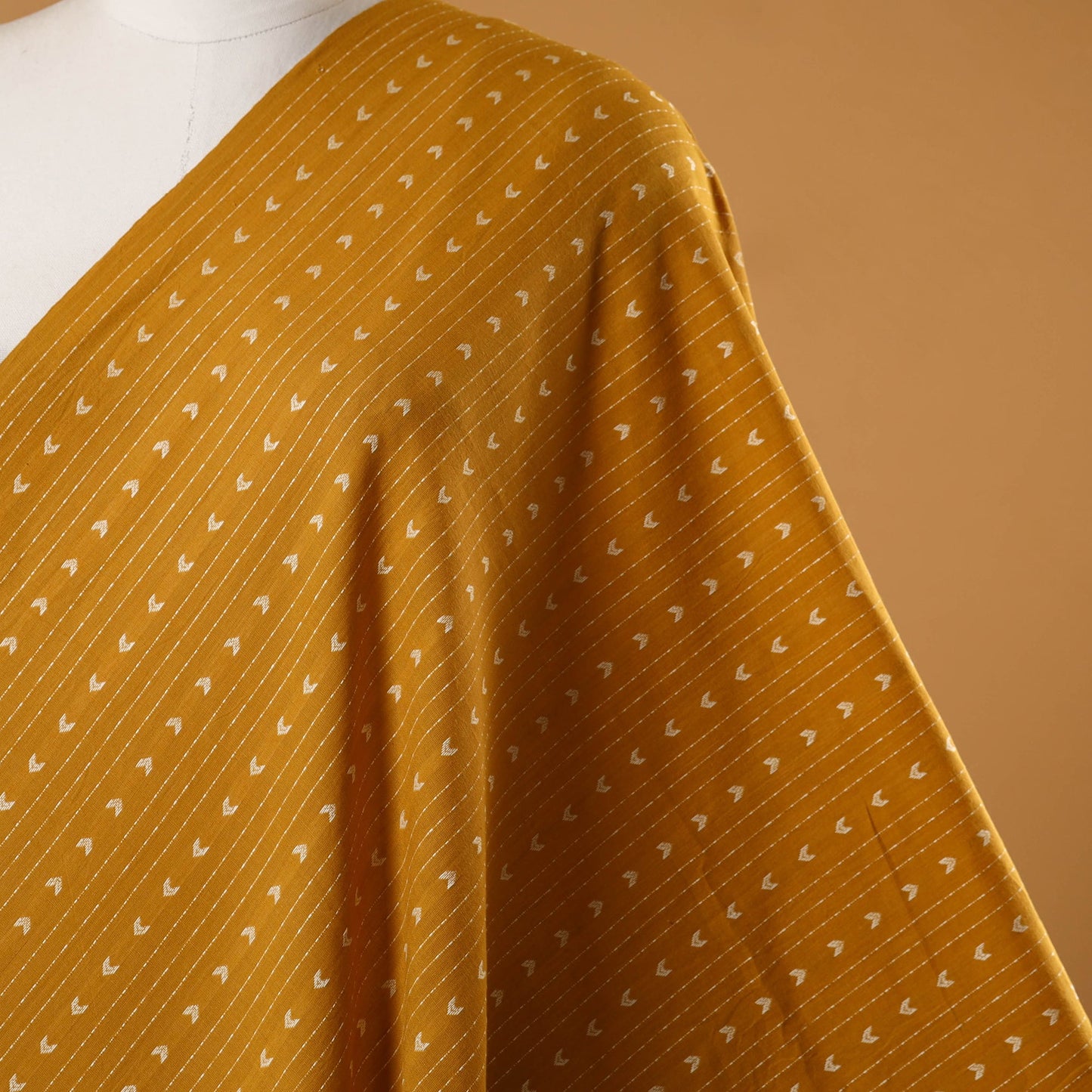 Yellow - prewashed cotton jacquard fabric 16 - handcrafted