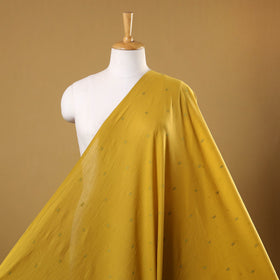 Yellow Prewashed Cotton Jacquard Fabric
