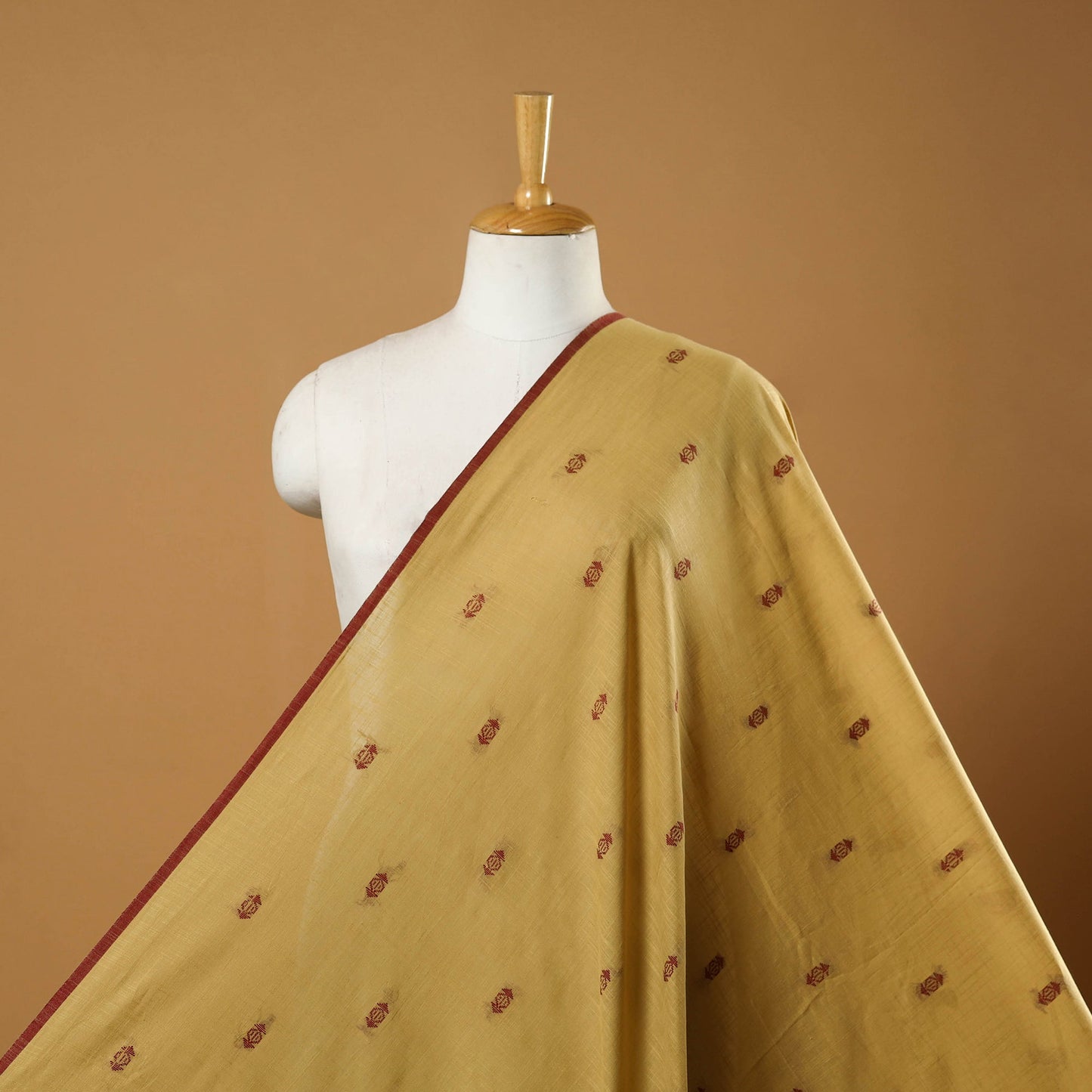 Yellow - prewashed cotton jacquard fabric 18 - handcrafted