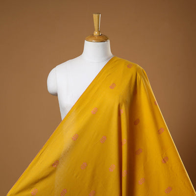 Yellow - prewashed cotton jacquard fabric 20 - handcrafted