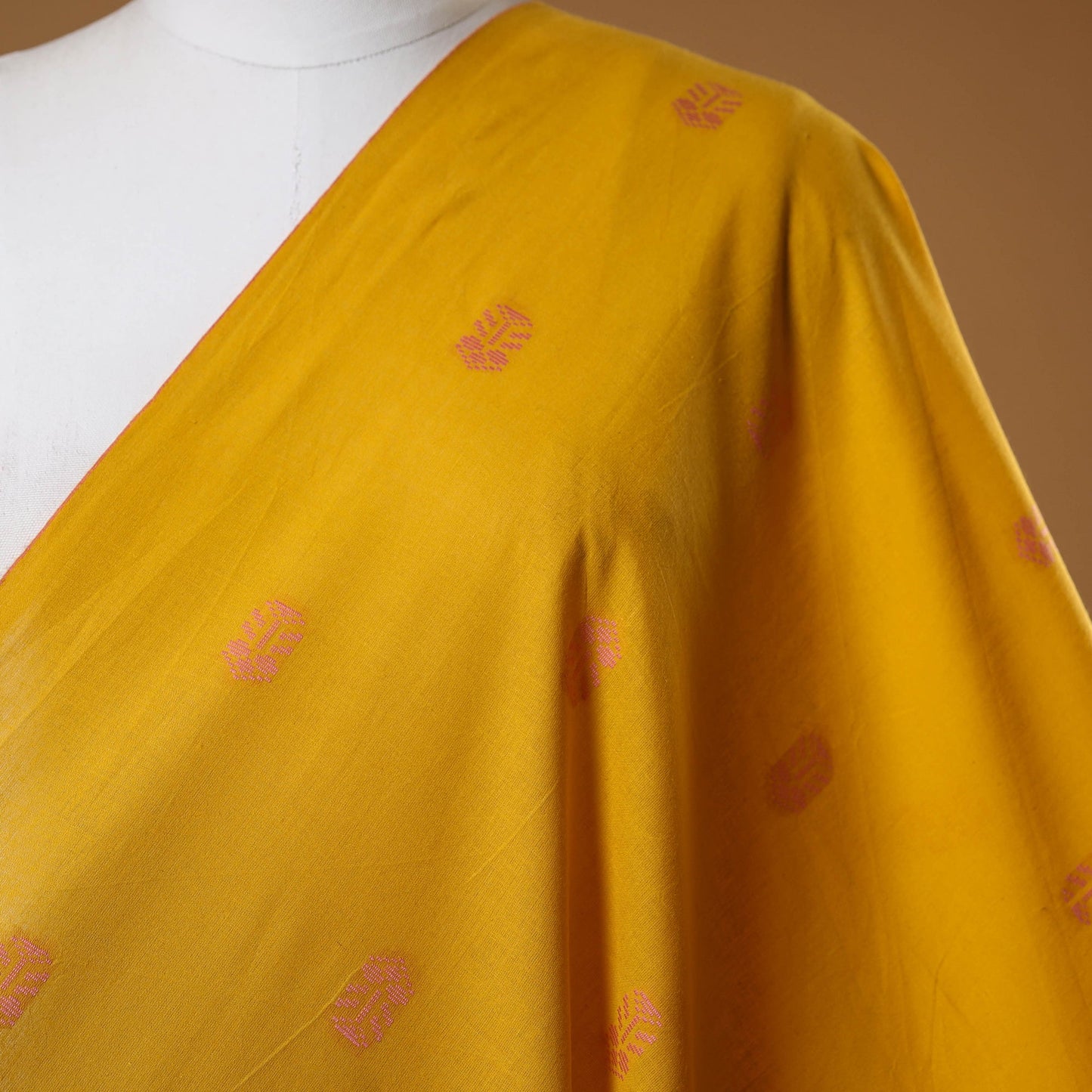 Yellow - prewashed cotton jacquard fabric 20 - handcrafted