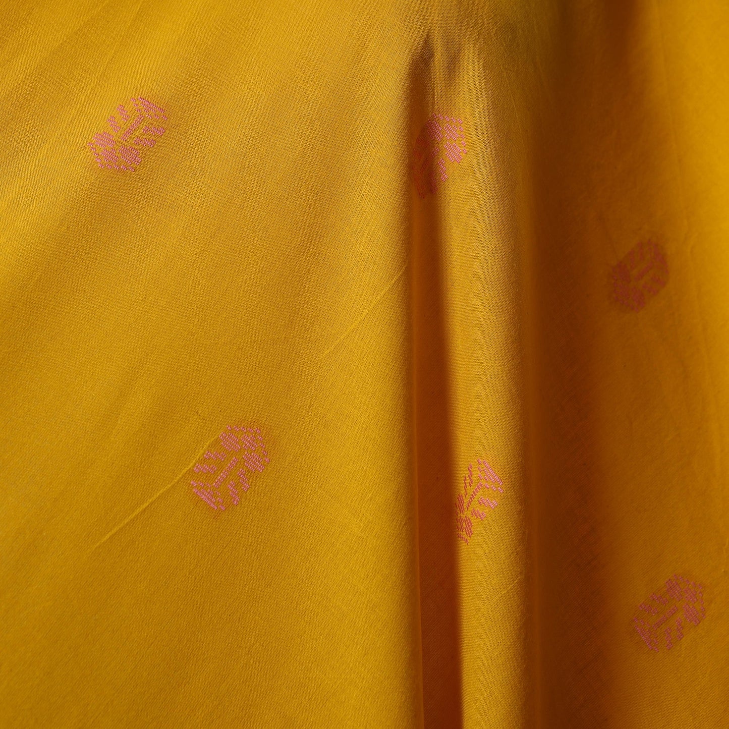 Yellow - prewashed cotton jacquard fabric 20 - handcrafted
