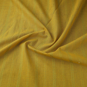 Yellow Prewashed Cotton Jacquard Fabric