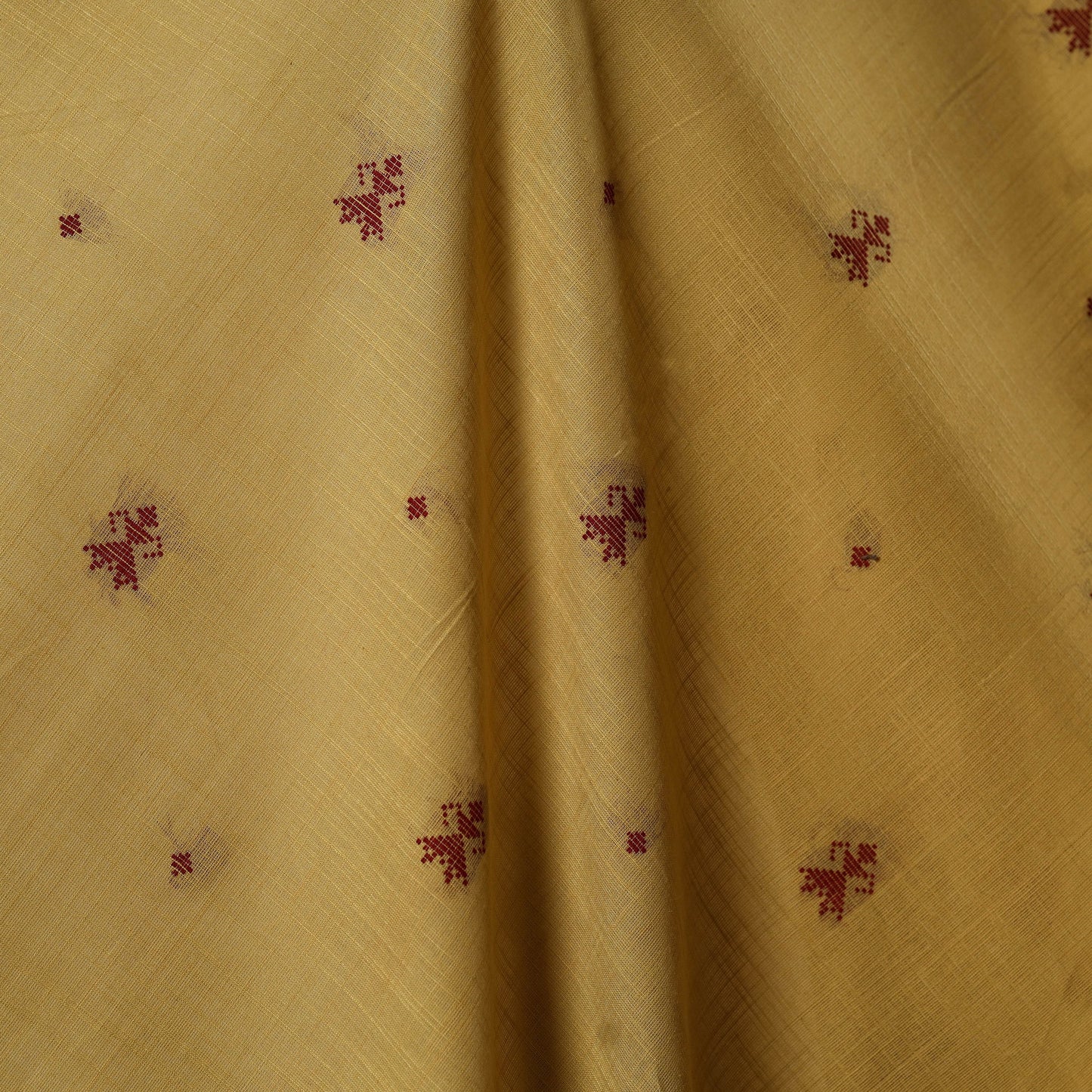 Yellow - prewashed cotton jacquard fabric 21 - handcrafted